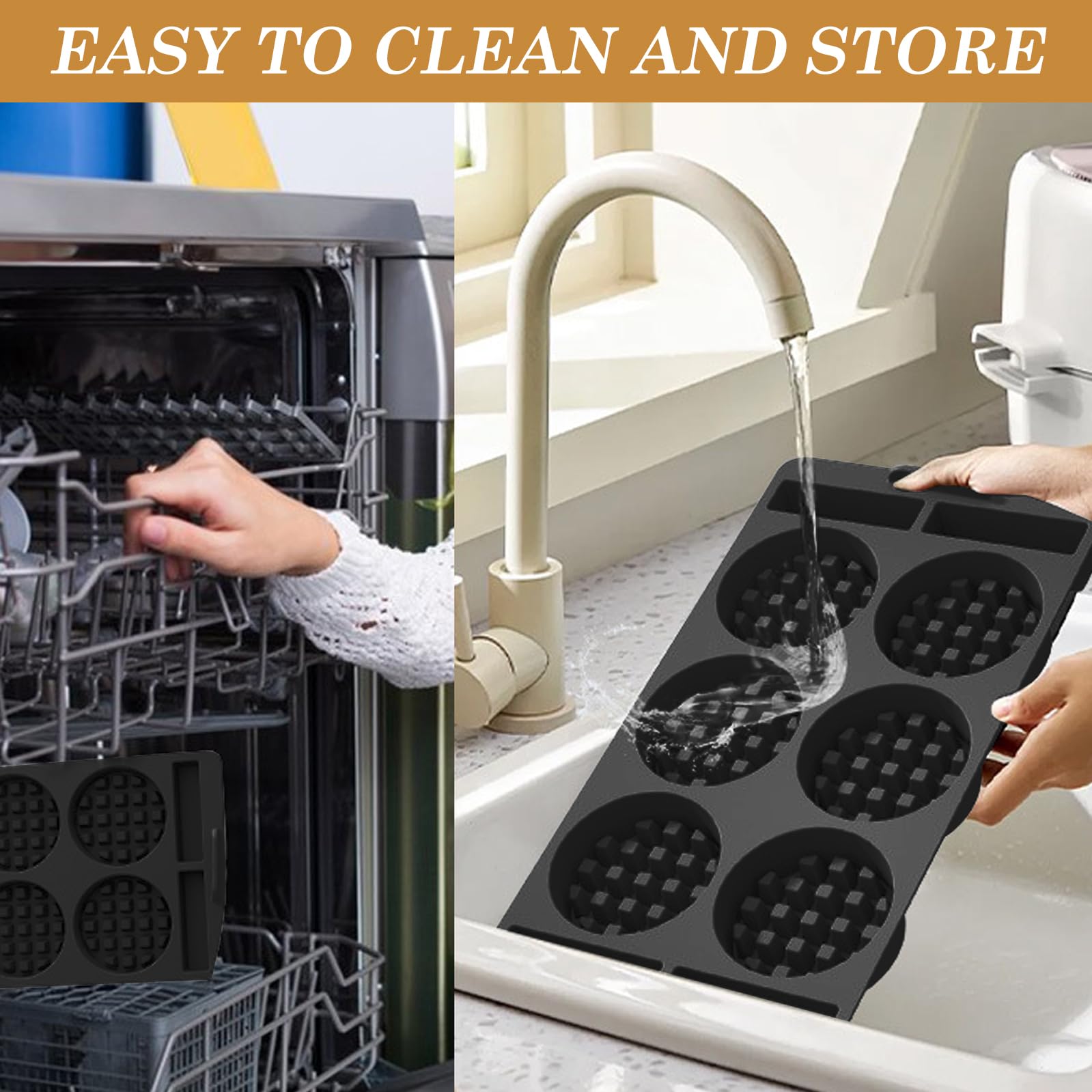 Silikon-Waffeleinsatz: Kompatibel Mit Tefal OptiGrill XL, Elite XL, Für Vielseitigen Genuss, Köstlich Gleichmäßig Gebackene Waffeln (Schwarz)