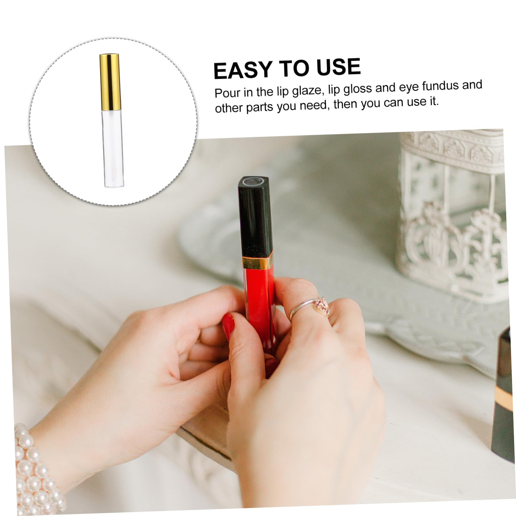 PACKOVE 36 Stück 10ml Lipgloss Tuben aus Kunststoff Leer und Nachfüllbar Tragbar für Lip Oil und Lipgloss für Make Up Projekte