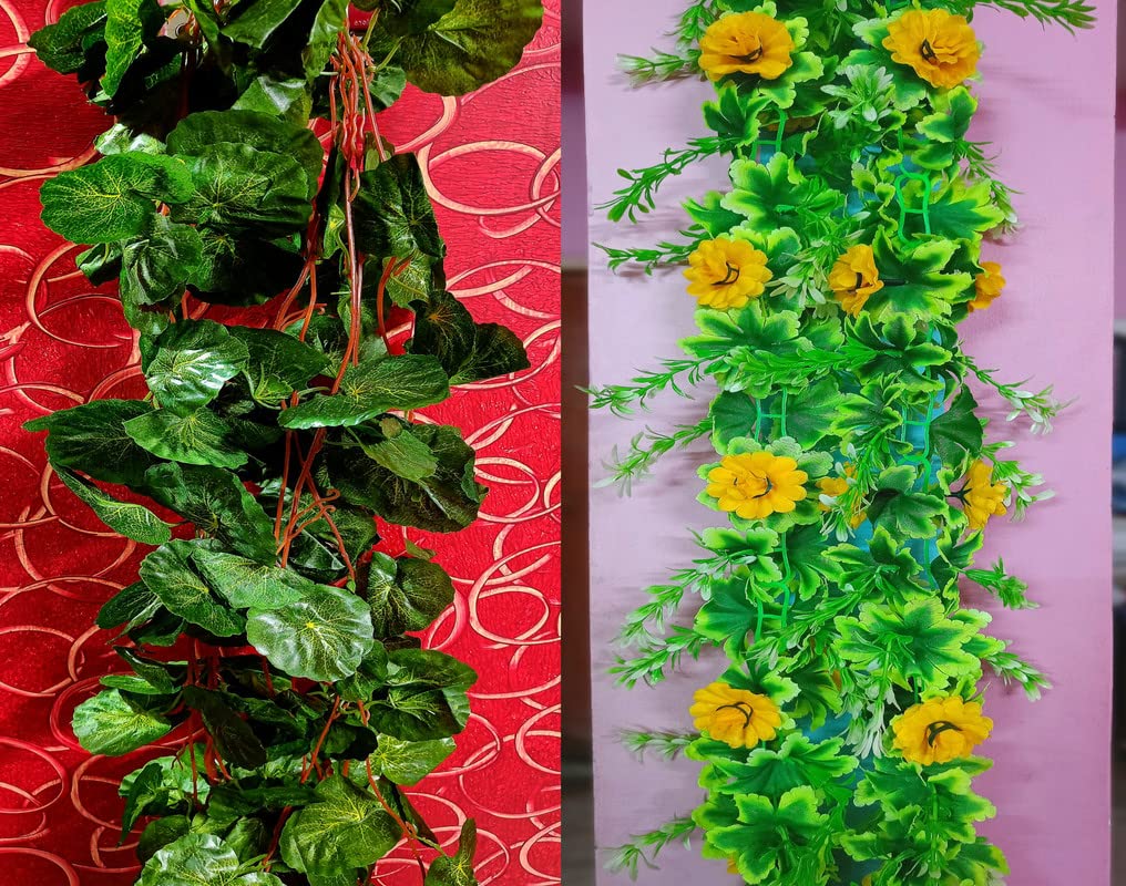 Artificial Hanging Flowers Plant Garlands Chain for Home Decoration Polyester Multi color