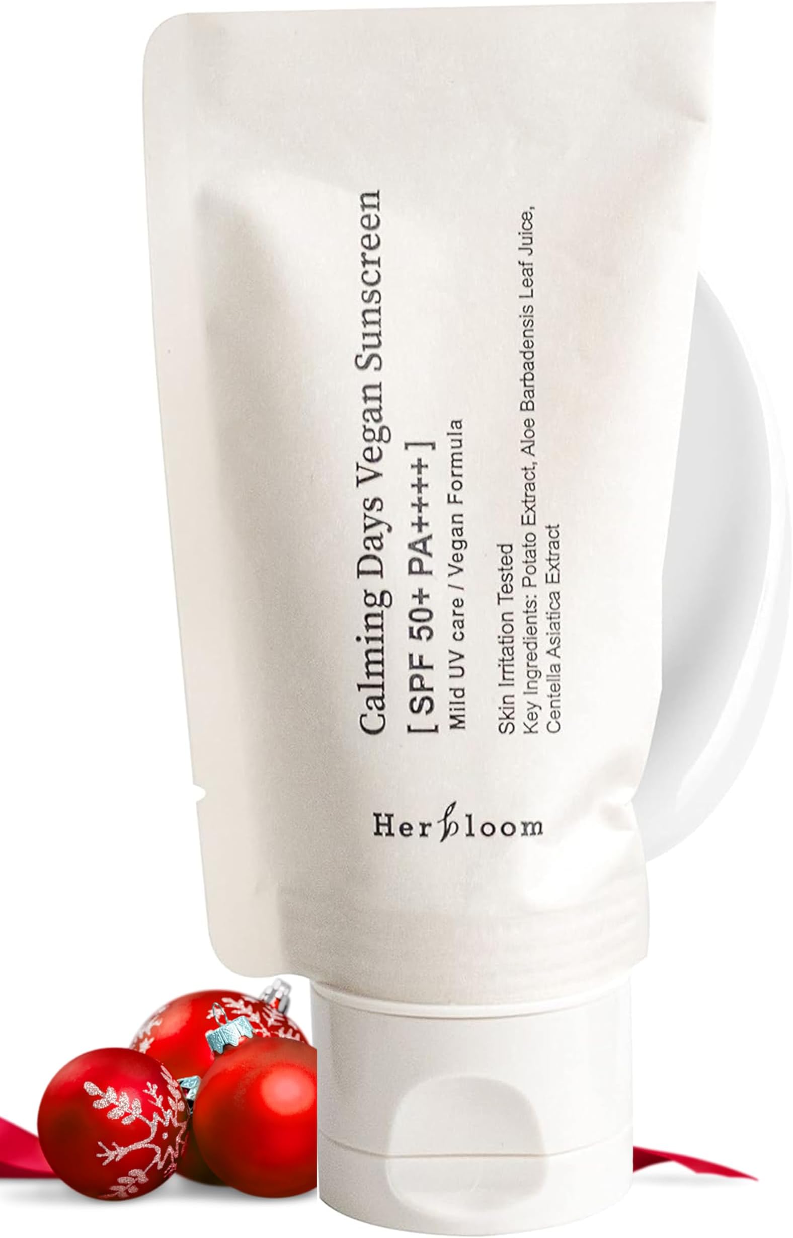 Herbloom Calming Days Vegan Sunscreen SPF 50+ PA++++ - Moisturizing and Non-Greasy Face Sun Screen - Reef-Friendly & Eco-Conscious Travel Size Sunblock w/Aloe Vera & Centella Asiatica (1.69 fl oz)