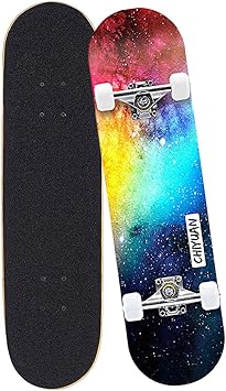 Amazon 奈良シルク スケートボード 31インチ スケボー コンプリート 高精度abec 7ベアリング採用 95aウィール 集中力や平衡感覚育成 スケボー初心者向けに 子供 若者 大人初心者に キッズ子供へプレゼントなどに 奈良シルク スポーツ アウトドア