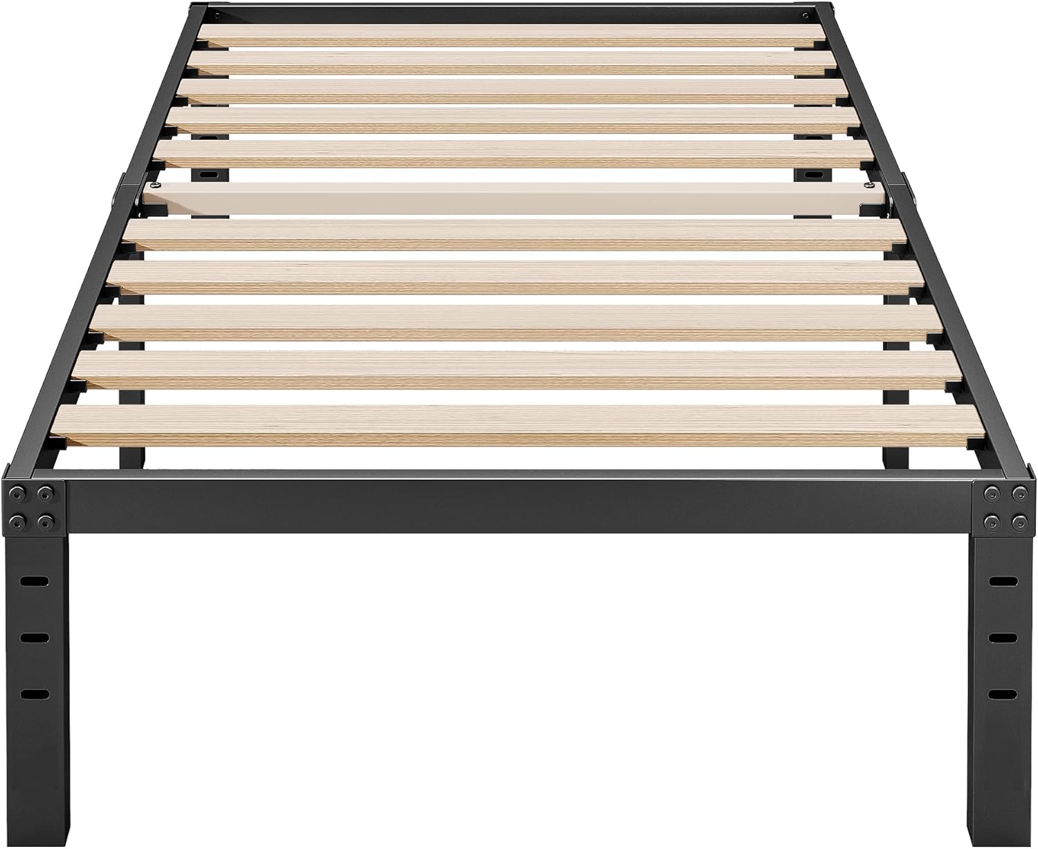 Breezehome 18" Twin Metal Bed Frame with Sturdy Wood Slats