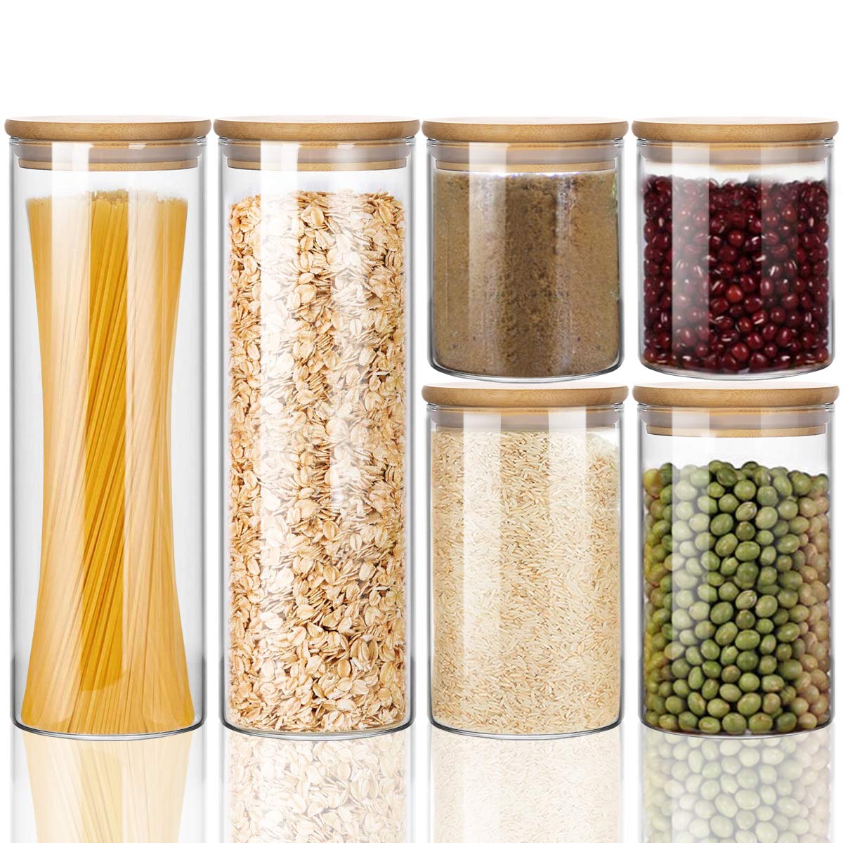 Buy Wennyn Glass Jars for Food Storage, Airtight Glass Food Canisters