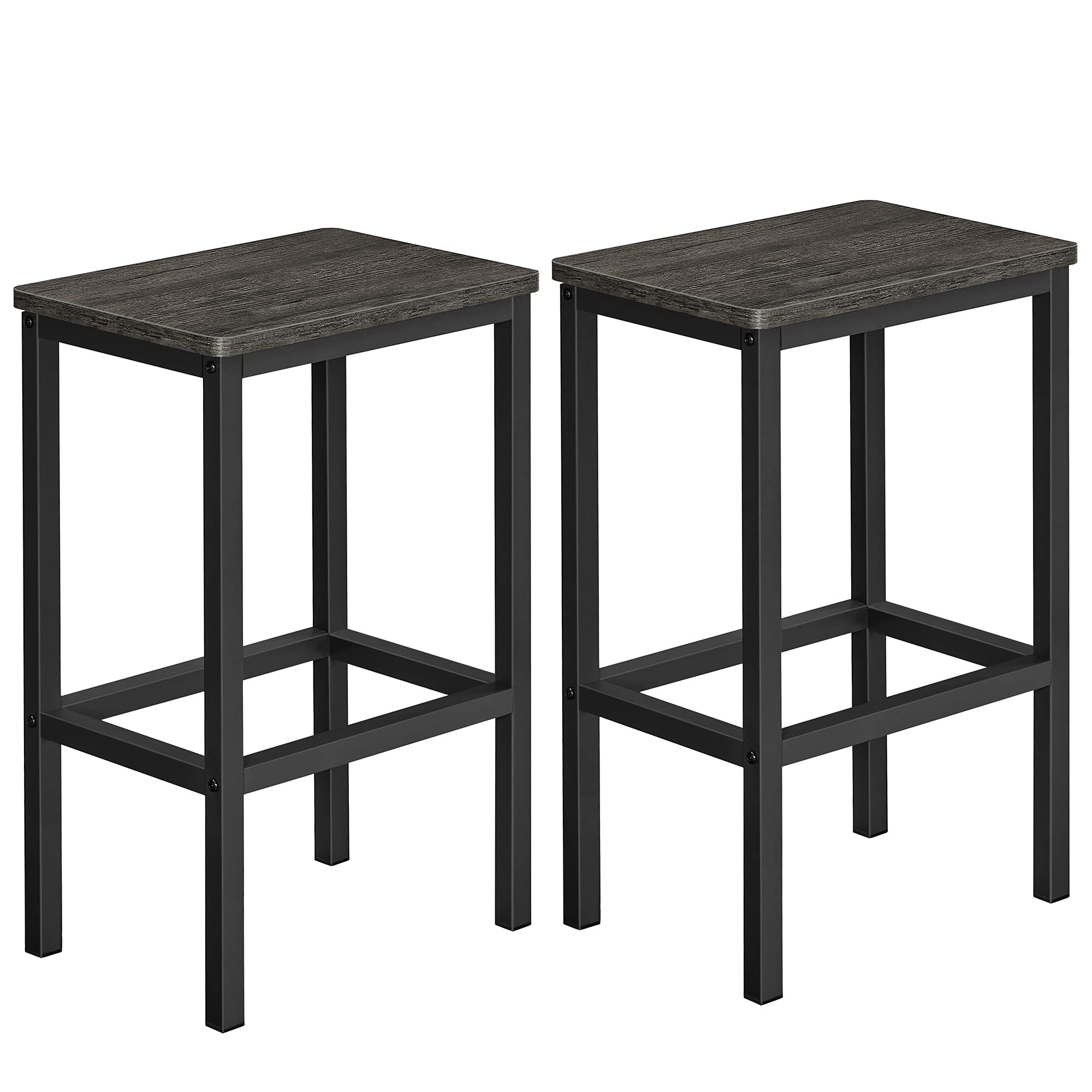 VASAGLE Bar Stools, Set of 2 Bar Chairs, Kitchen Breakfast Bar Stools