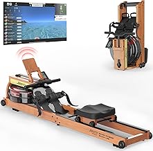 JOROTO Rameurs d'appartement pour Usage Appartemen, Rameur Pliable Capacité de Poid 150kg avec Moniteur Bluetooth &, Support Tablette Ajustable