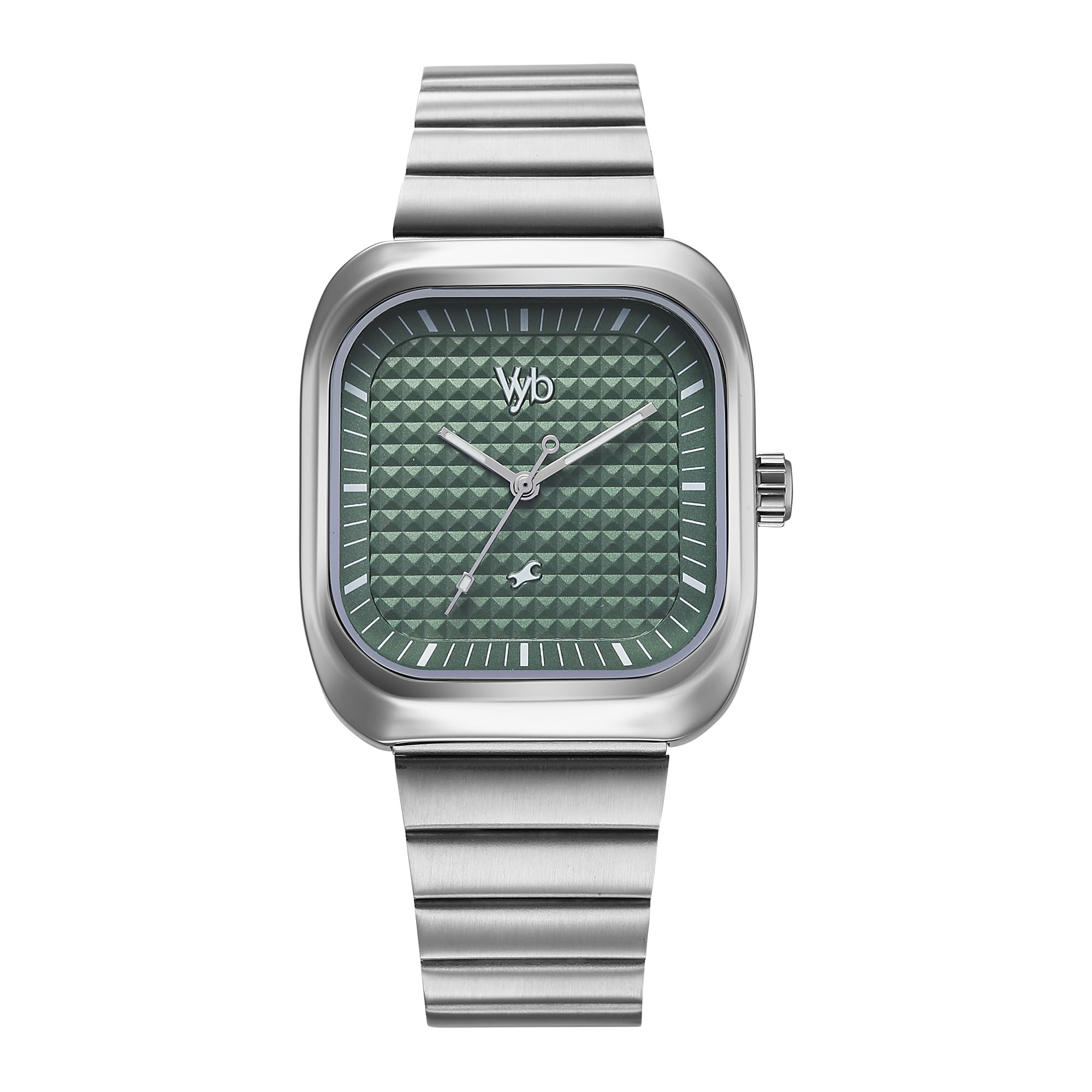 Buy Fastrack Vyb Maverick Quartz Analog Green Dial Metal Strap