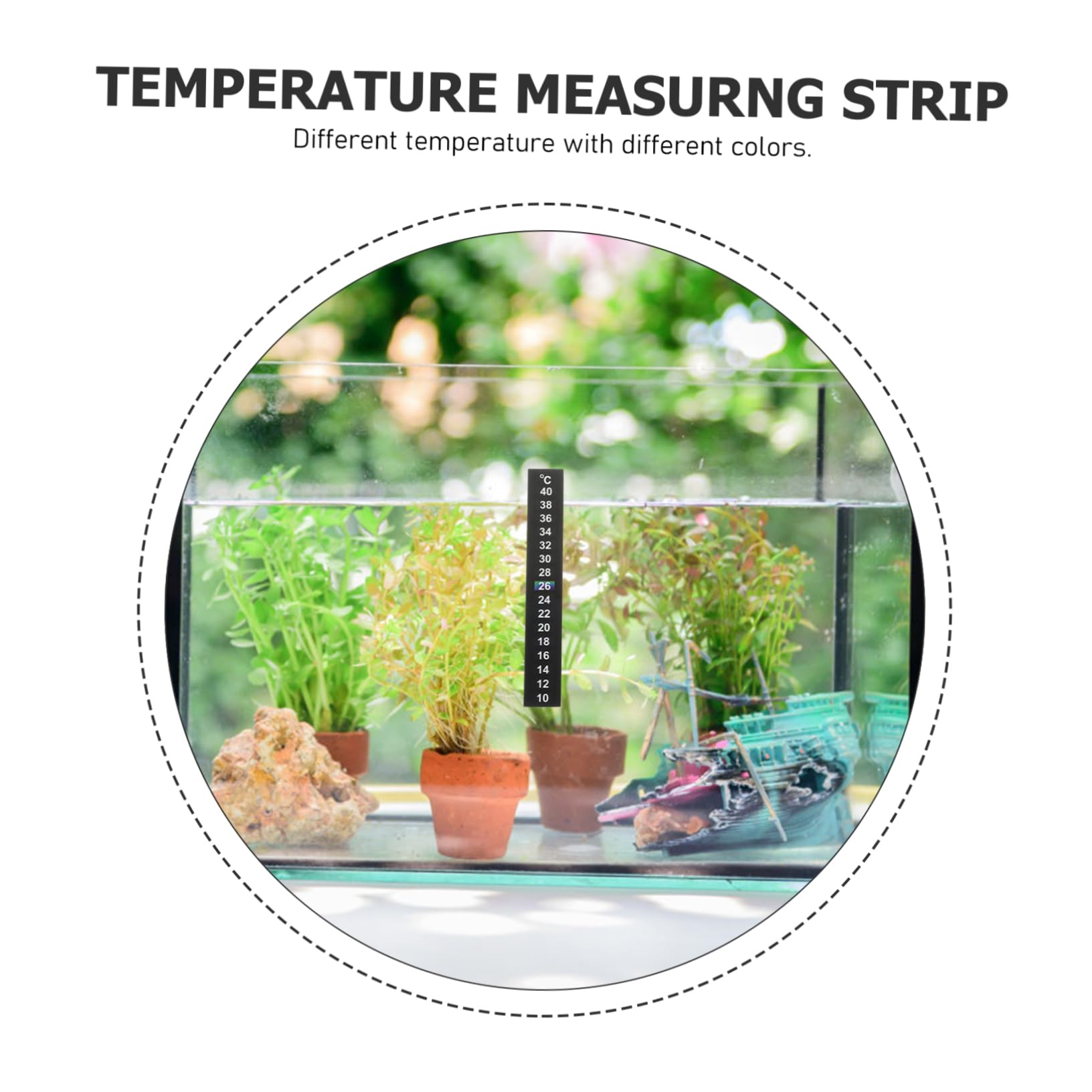 BESPORTBLE 150piezas De Temperatura Interior De Discoloración De Cristal Líquido Medidor De Temperatura Para Acuarios y Terrarios Rango De Fácil De Usar y Adherir