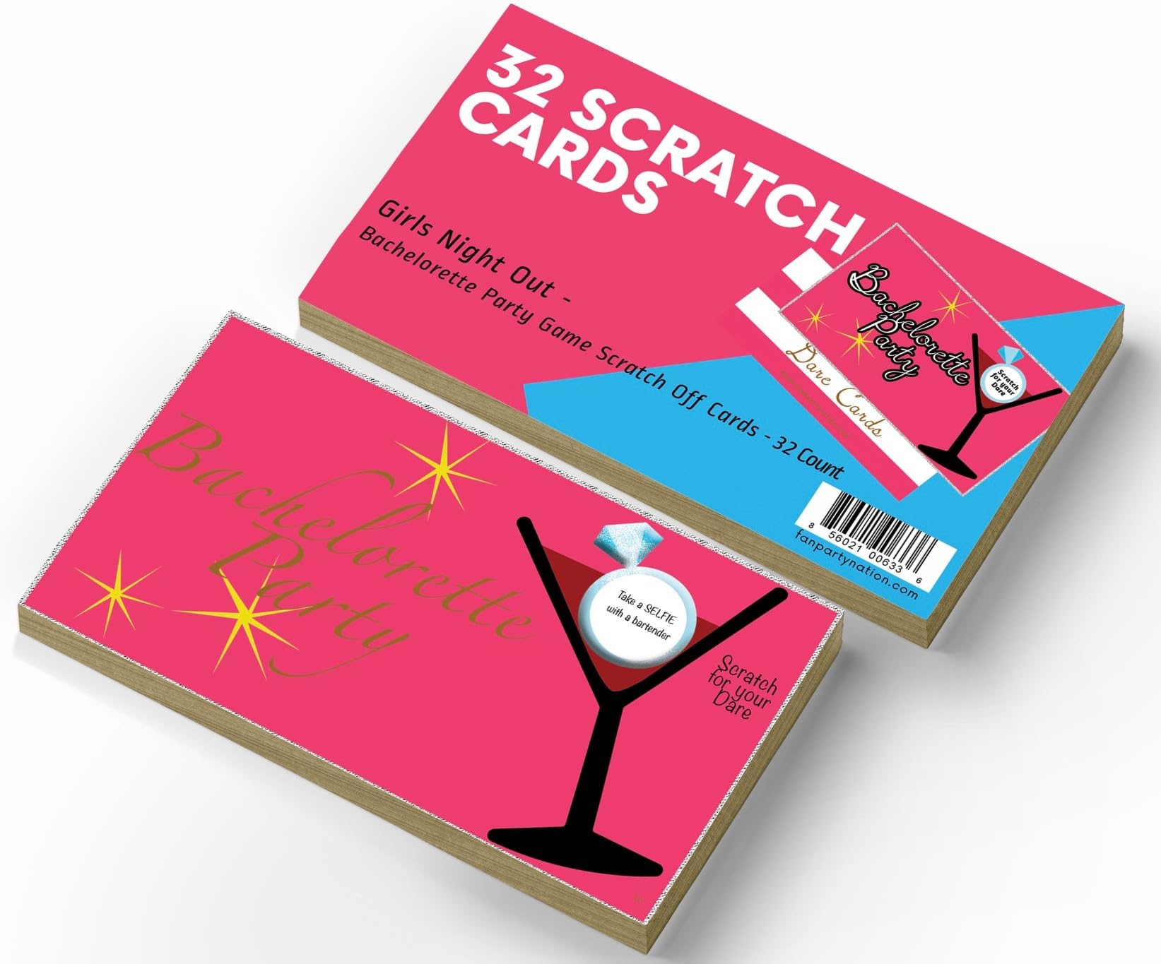 Outrageously Hilarious Bachelorette Party Scratch Off Dare Cards - 32 Mischievous Dare Cards - Best Value Kit By Fun Party Station