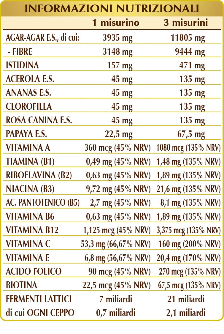 Dr Giorgini AGAR-AGAR FERMENTI CLOROFILLA NUTRITIVI polvere solubile - 150 g