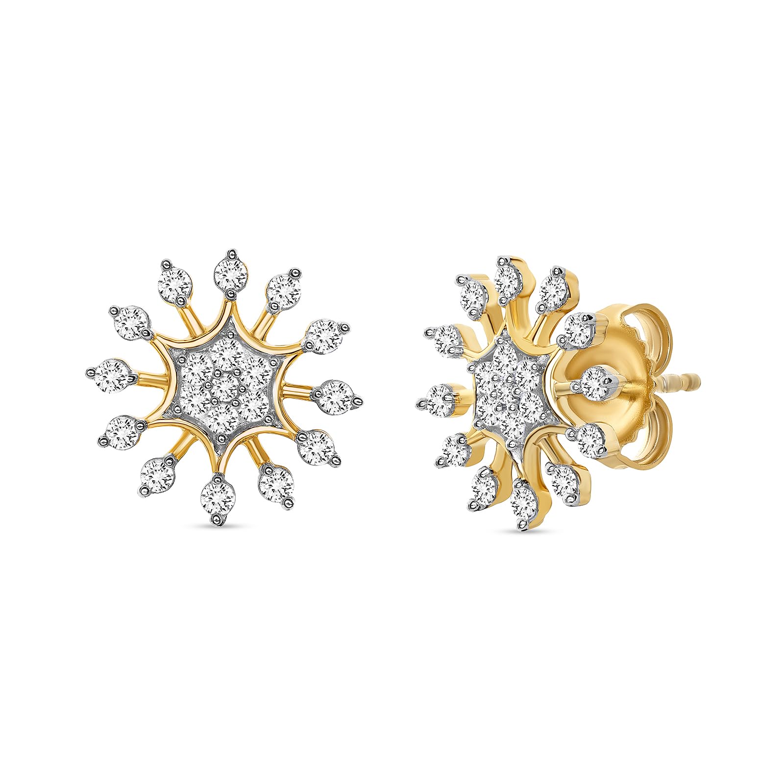 Lab Grown Diamonds (0.51 Ct) Snow Frosted Grace Stud Earrings | 925 Sterling Silver | SI Clarity F-G Color | Third Party Lab Certified | Fine Jewellery | Gifts for Women & Girls-image-13