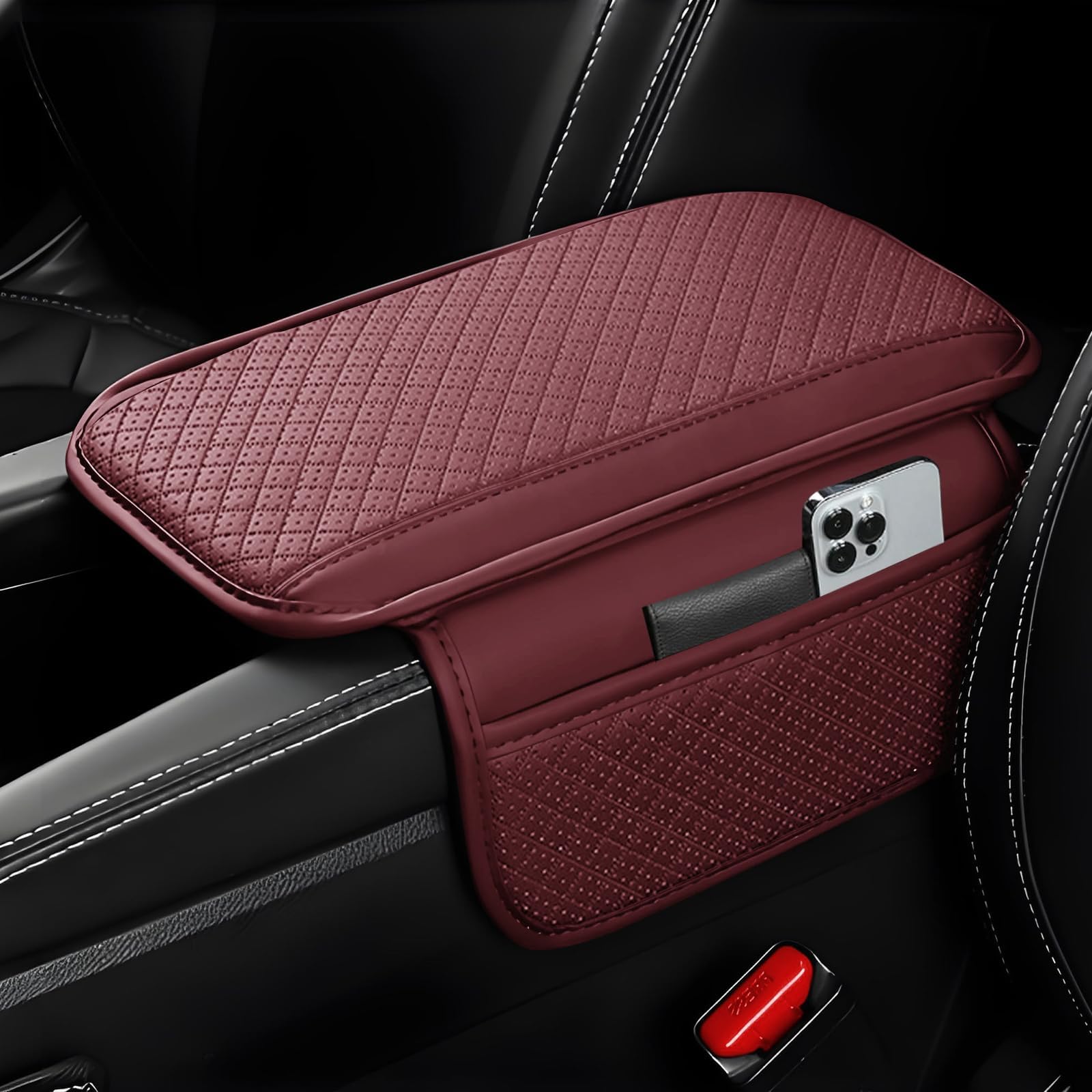 Woniyal 1Pc Car Armrest Cover for Audi A4 (B9/8W) 2016-2023