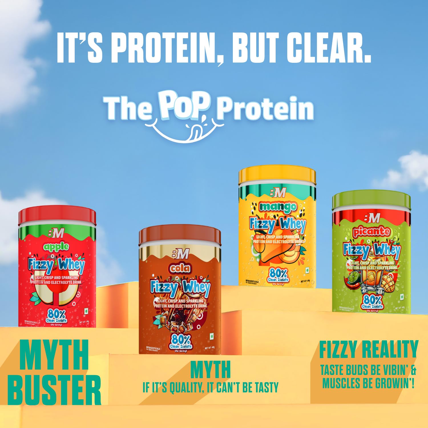 Buy Now [Mango]|Clear Whey Protein Isolate + Electrolytes|80% Protei...