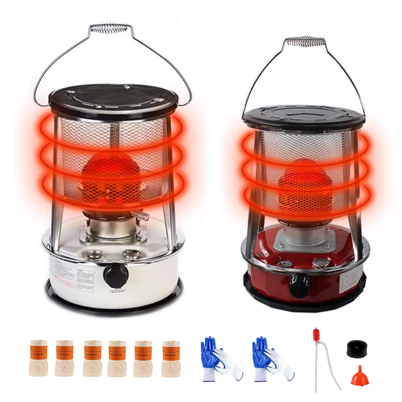 Amazon.com: 4.6L/6L Kerosene Wick Heater For Indoor Use, Convection Heater  Portable Stove Oil Heaters 6 Wicks For Camping Backpacking Hiking Ice  Fishing Patio Tent (Color : White (6L 6 wicks)) : Home