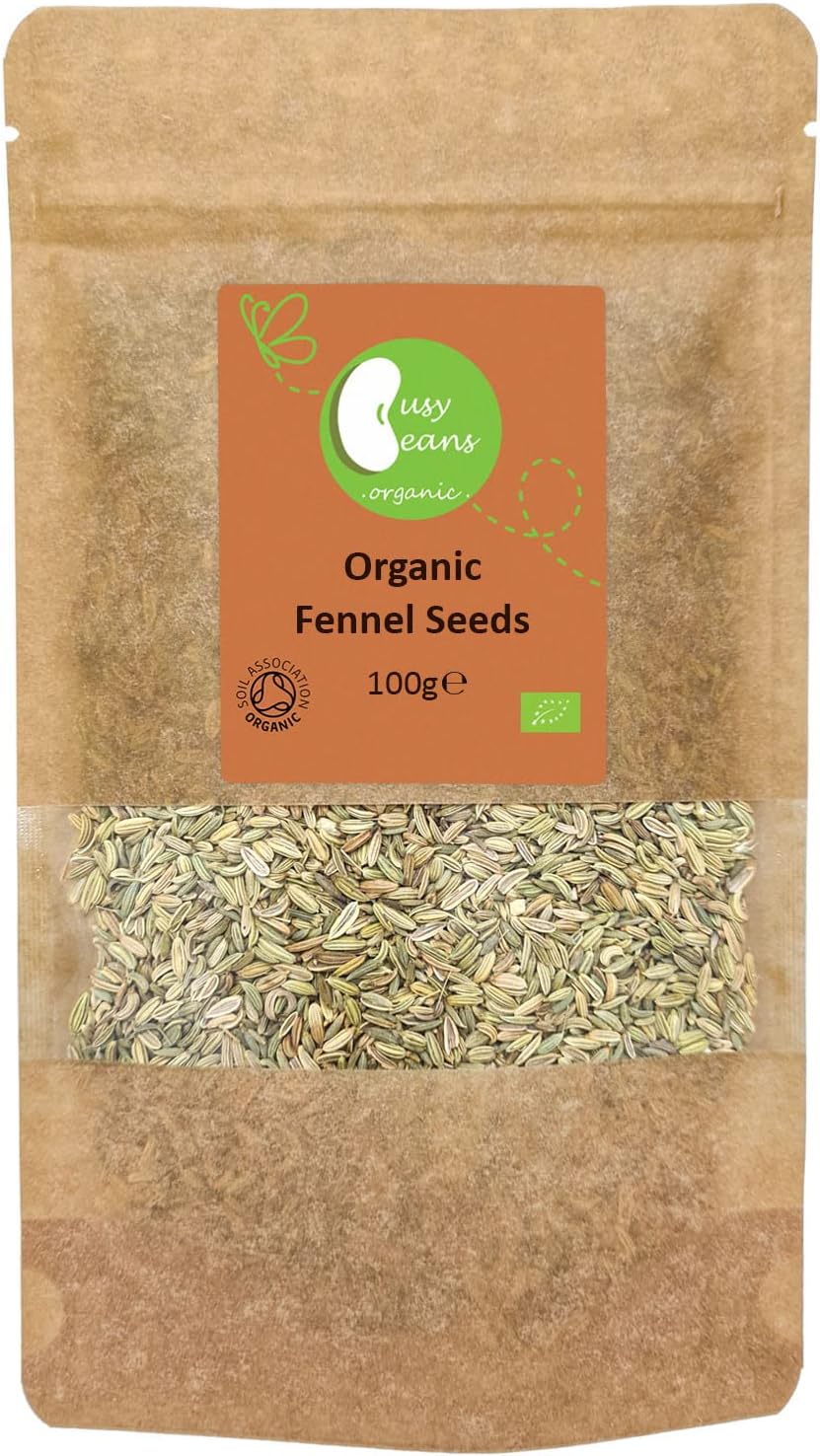 Organic Fennel Seeds Certified Organic by Busy Beans Organic (100g