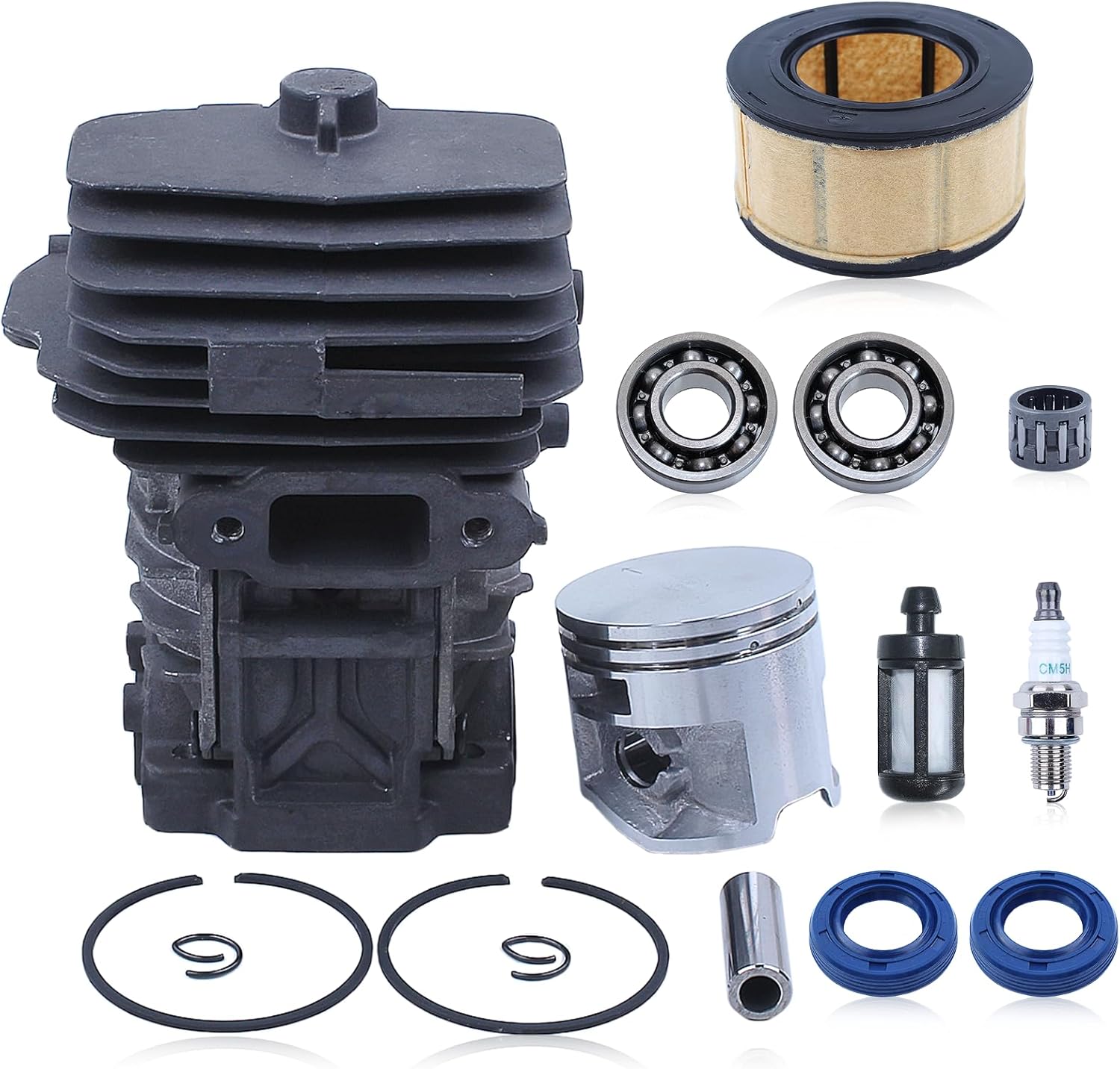 MS251 Cylinder Piston Kit（44mm）for Stihl MS251 Chainsaws Replacement Parts for 1143 020 1207