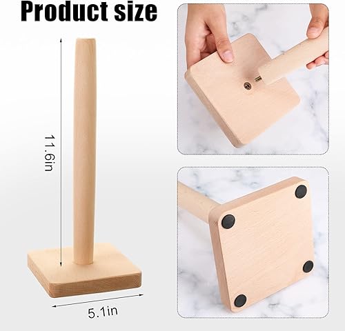 Miniatura 2 de 24 toallas de papel reutilizables, lavables, absorbentes, de algodón a granel, rollo de toallas sin papel de 10 x 10 pulgadas con 1 soporte para