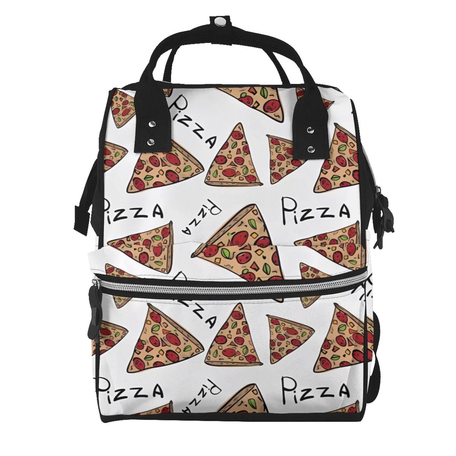 Sac à dos grande capacité multifonction pizza pour simplifier le change de bébé - 7