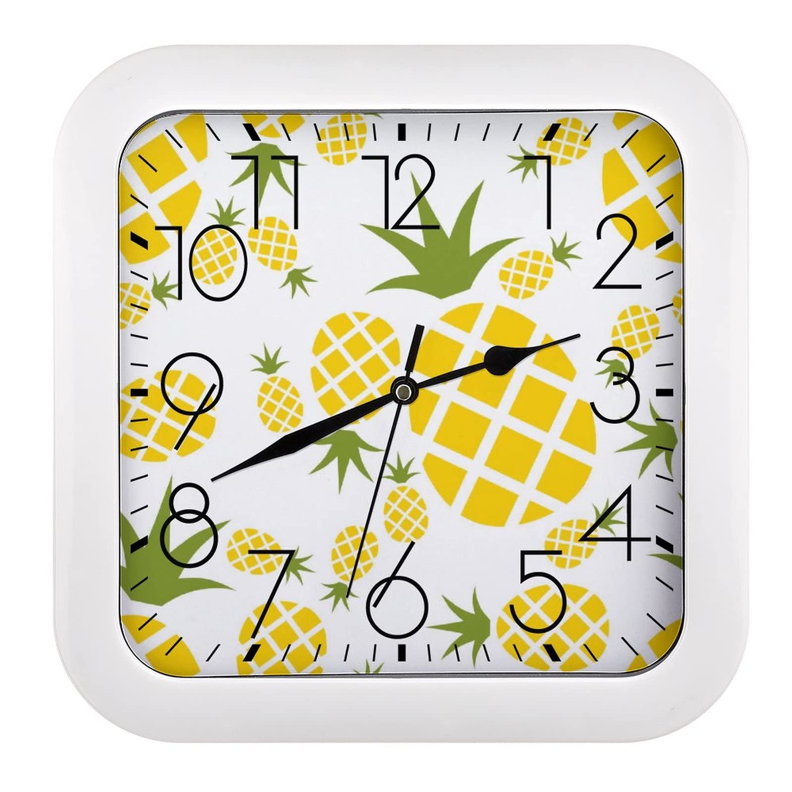Pendule murale ananas 26cm pour une décoration de cuisine chaleureuse