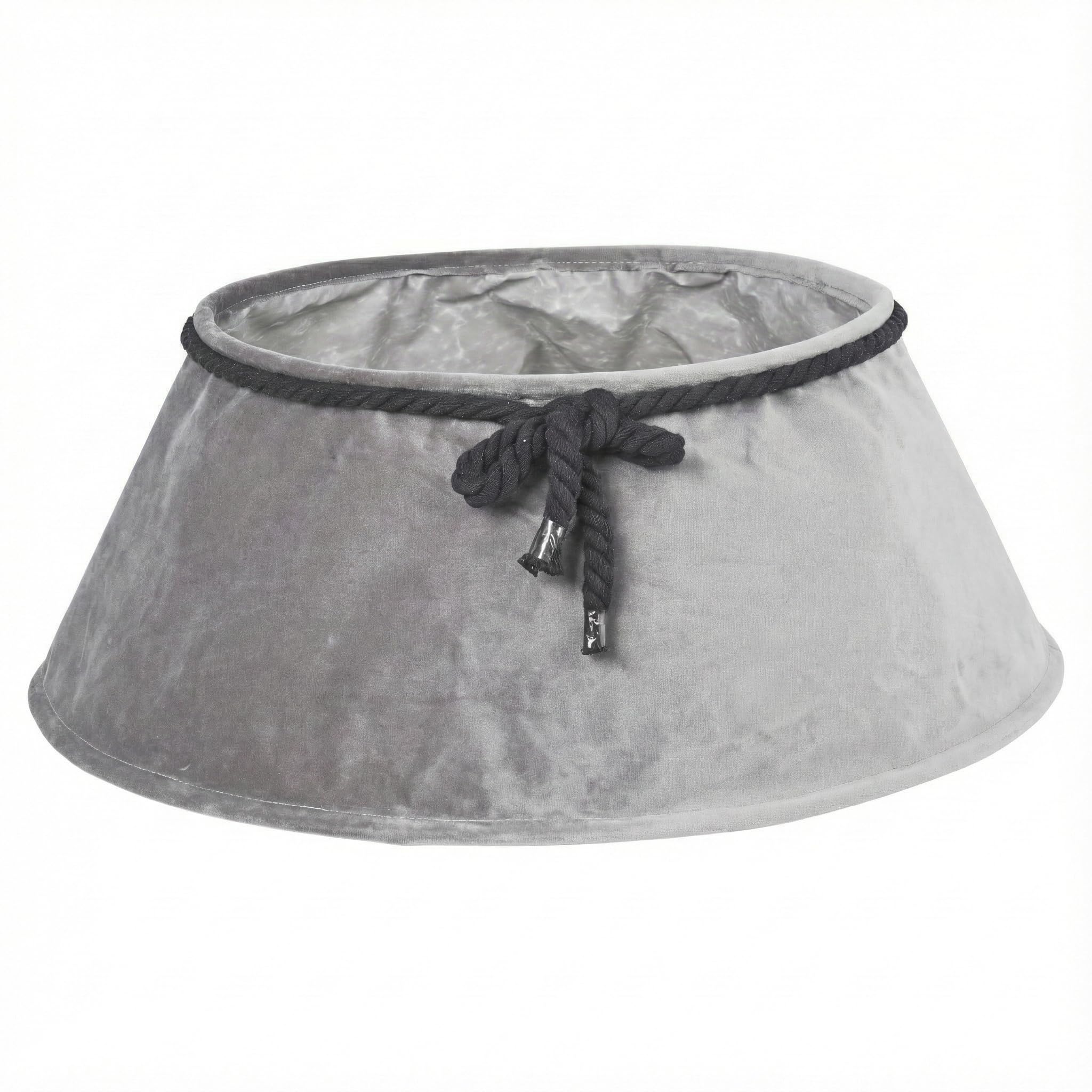 Urbnliving Silver Christmas Velvet Tree Skirt Floor Base Cover Decor Mat Home Ornament (Silver)