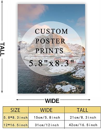 Miniatura 4 de Custom Poster For Wall,Custom Personalized Photo to Poster Printing, Create Your Own Posters with PhotoImage -5.8x8.3 Inch