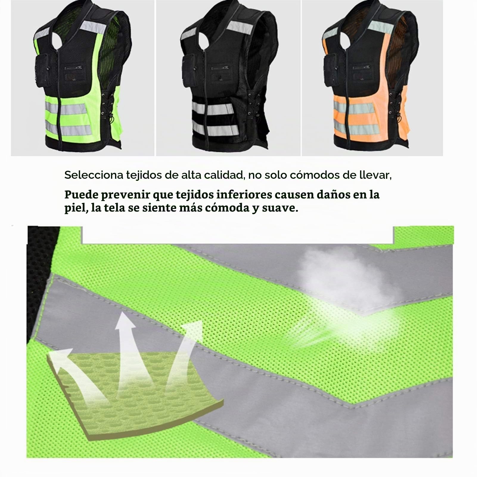 Chaleco de motorista chaleco de motorista con equipo de protección viene con 3 dispositivos de protección extraíbles, chaleco de moto suave y fácil de limpiar, apto para moto y todoterreno