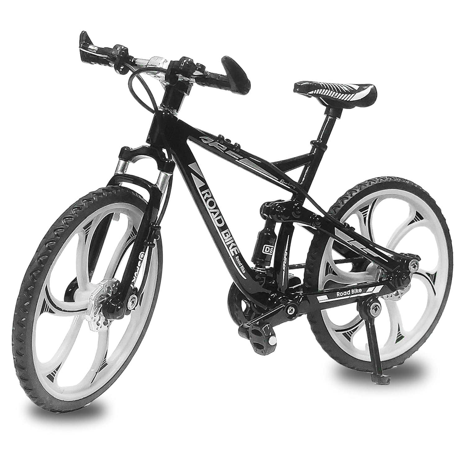 Cojuz 1:8 Scale Die Cast Street Bicycle Toy for Kids - The Alloy Metal Decorative Showpiece Realistic Design Bike Features Moveable and Rotating Handle, Suspension, Wheels, Pedals (Multicolor)