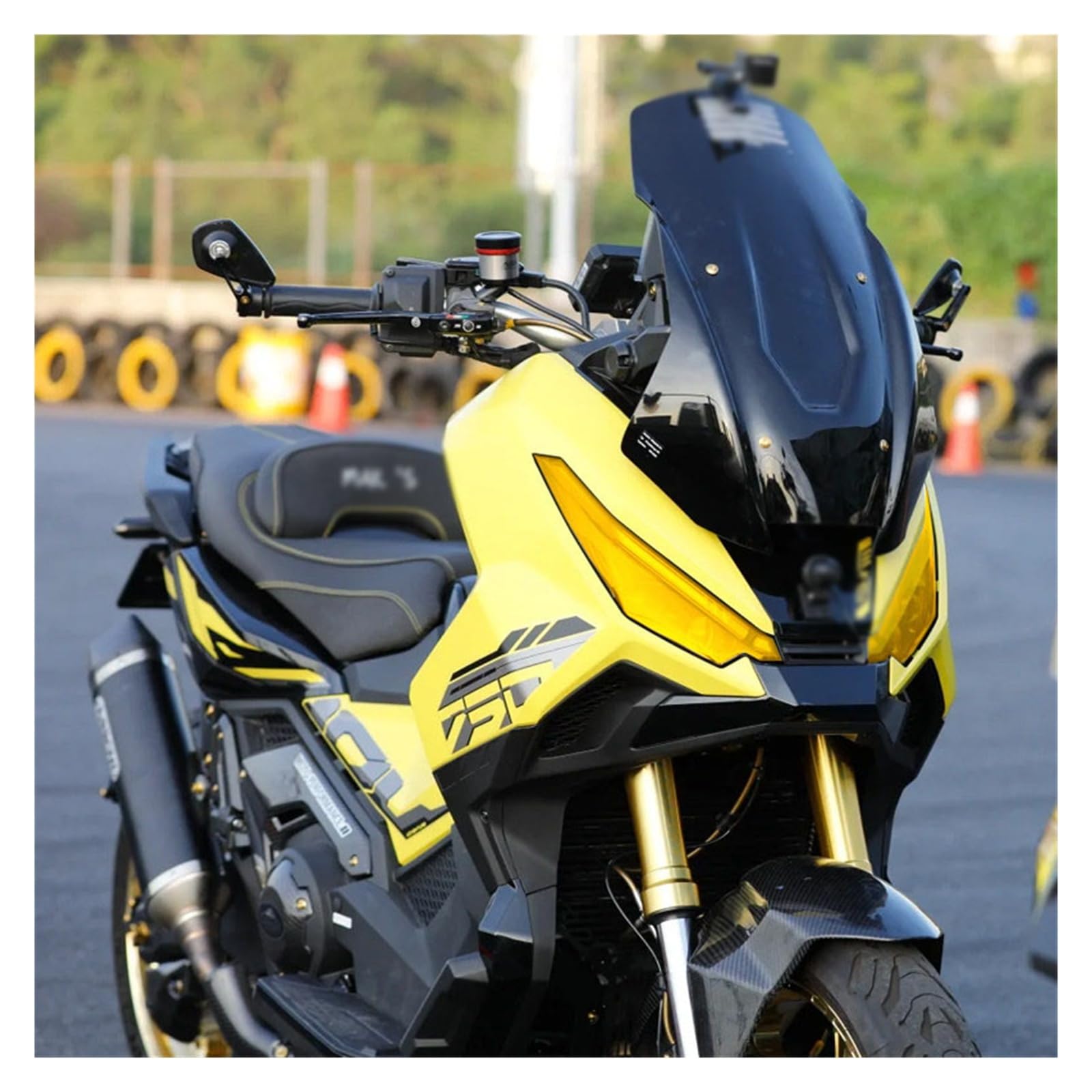 osłona reflektora motocykl Dla Honda XADV750 X ADV 750 2025 Osłona Reflektora Motocykla, Folia Ochronna Zmieniająca Kolor, Soczewka Reflektora metalowy retro grill(Gray)