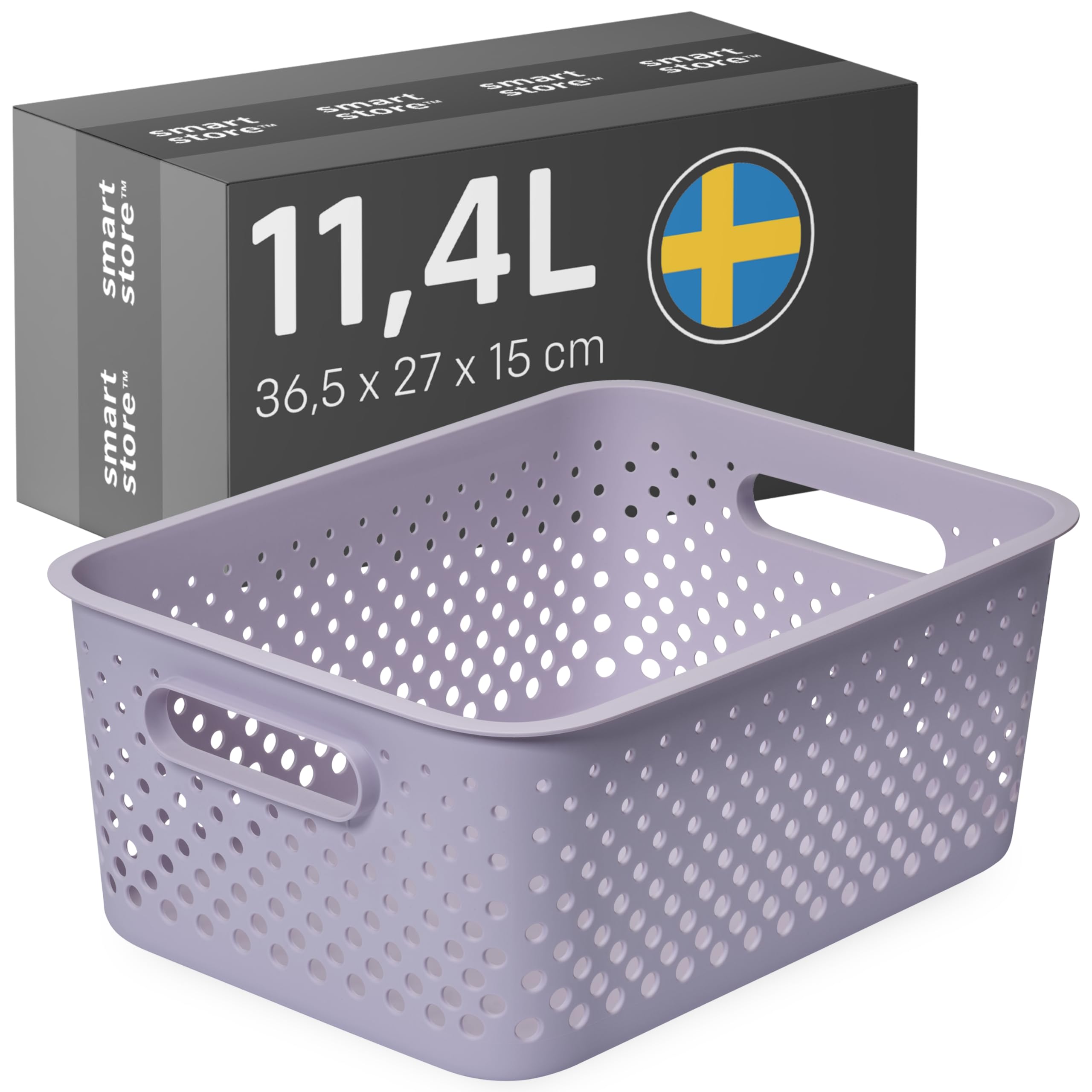 SmartStore - Large Storage Basket - 11.4L - Clear - 3 Pack