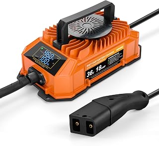 Kohree Golf Cart Charger 36 Volt 18 Amp for EZGO TXT Lead Acid Battery with LED Real-time Progress Display 2-Pin D Style Plug