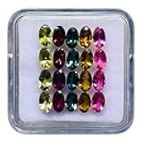 VVS 20 Pcs Natural Tourmaline 5x3mm Oval Cut Multi Color Loose Gemstones Lot