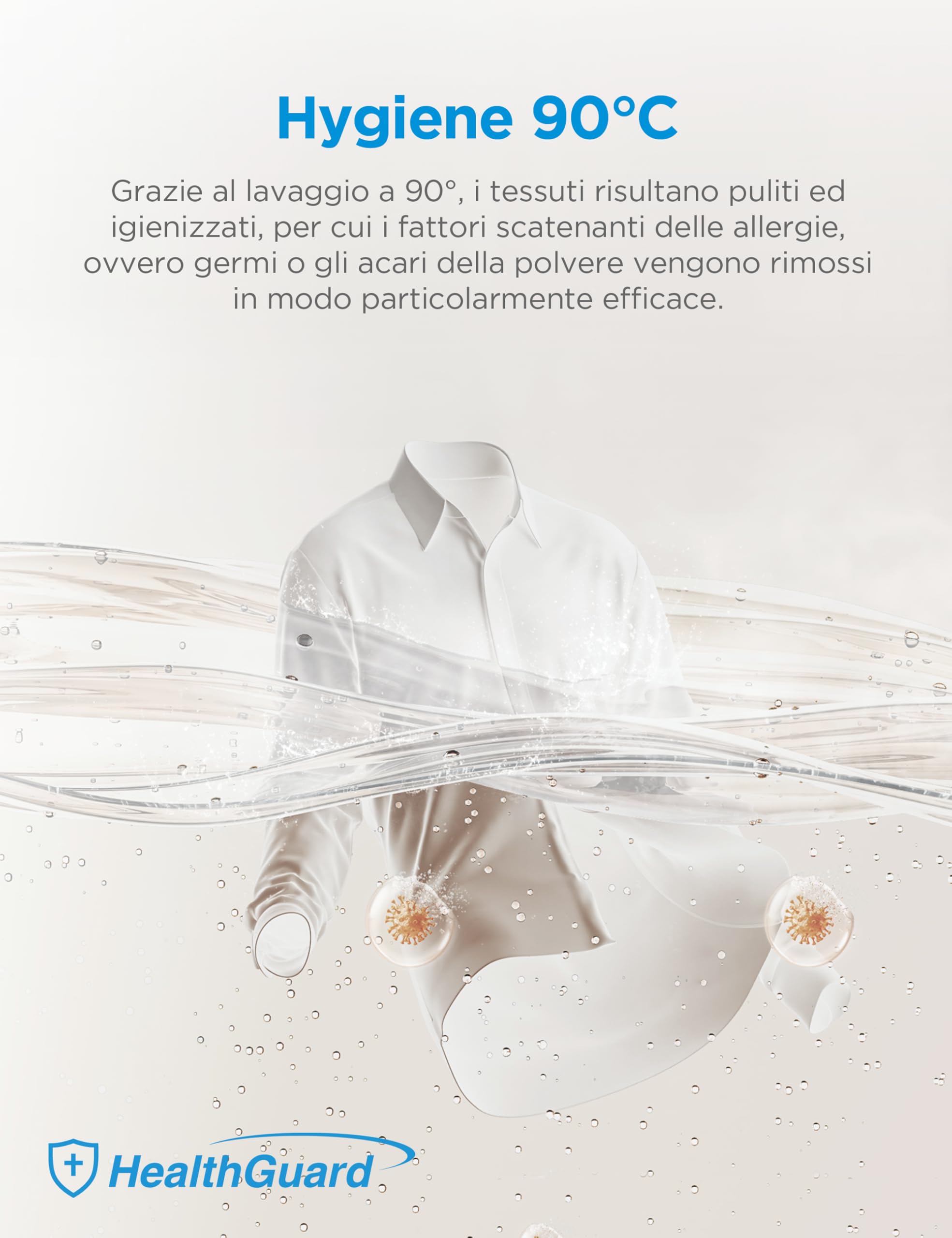 Midea MF100W70/E Lavatrice Carica Frontale 7 Kg,40 cm Deep Slim Design,1200 giri,Programma Rapido,Opzioni temperature multiple,15 Programmi,bianco