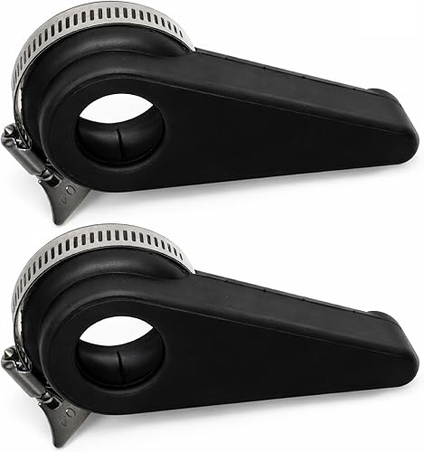 2 Pack Door Knob Lever Extension with Clamp - Non-Slip Rubber Grip for Seniors & Arthritis