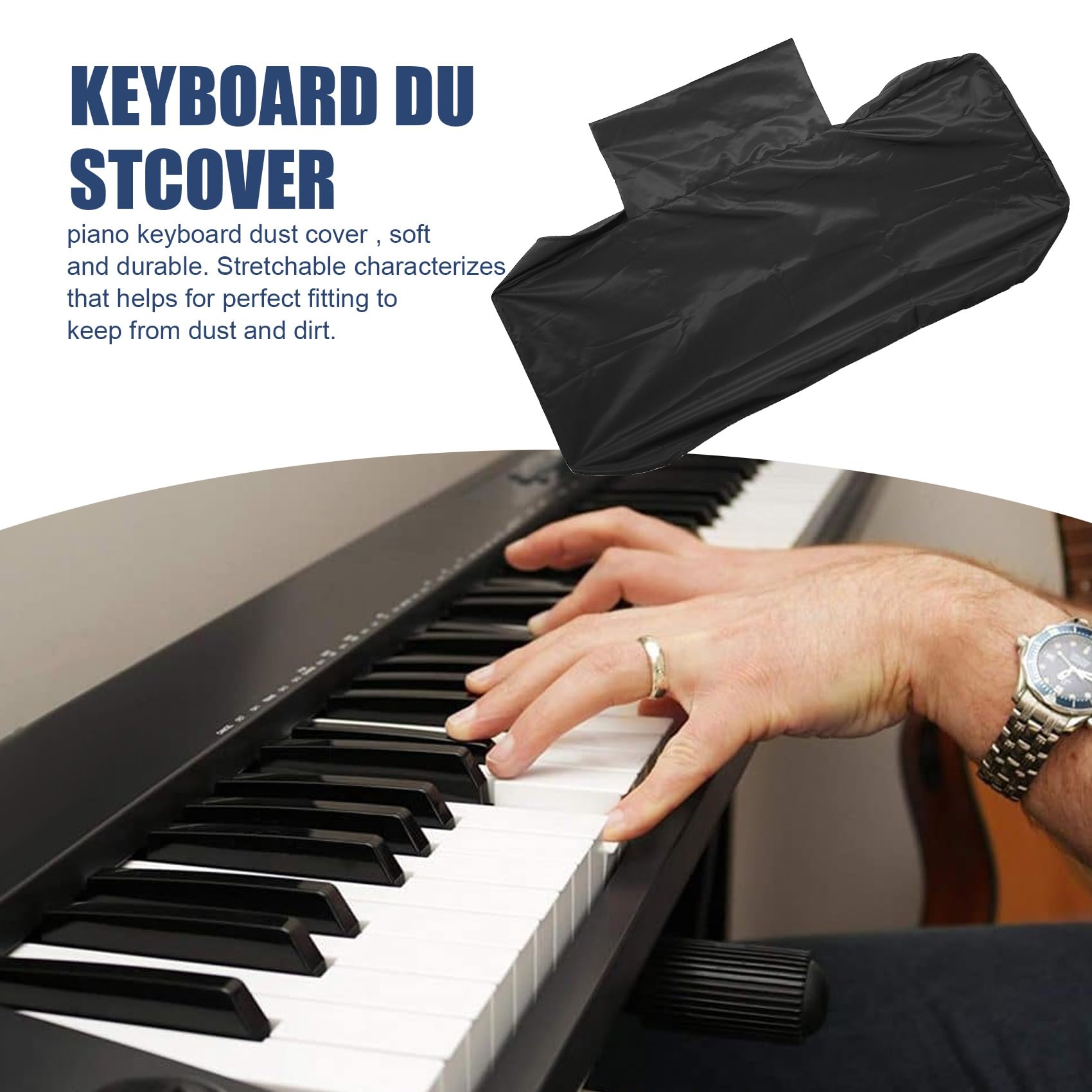 Copertura Antipolvere Per Tastiera Pianoforte 88 Tasti - Morbida E Lavabile - Foto 7