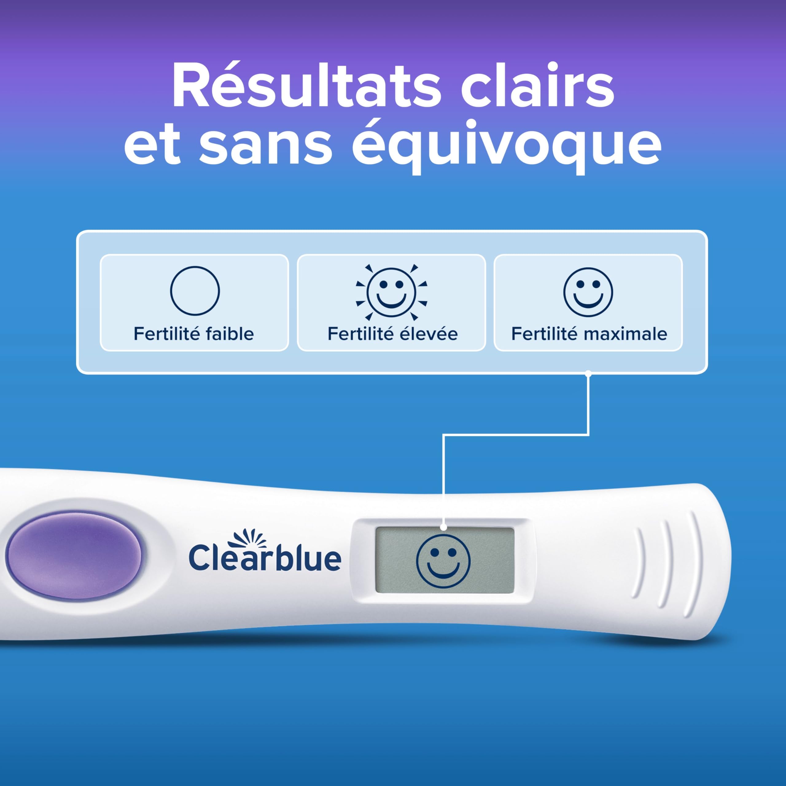 Clearblue Test d'Ovulation Digital Avancé, 1 Appareil et 30 Tests, Identifie 4+ jours fertiles