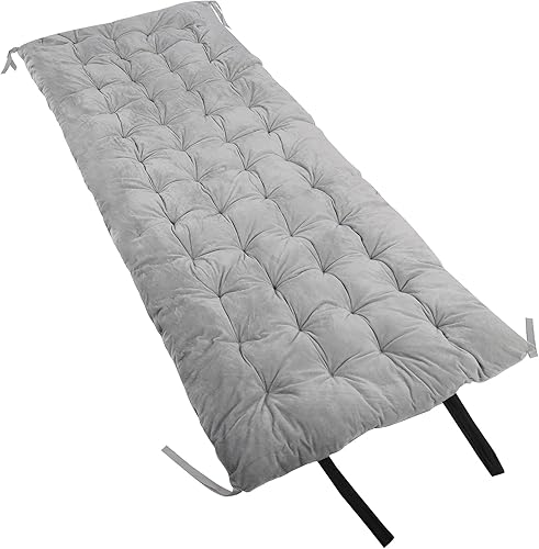 REDCAMP XL colchoneta de catre para acampar, suave y cómodo de algodón grueso para dormir, 75 "x29", gris y azul marino