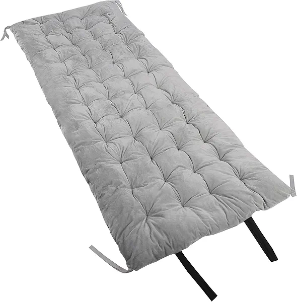 REDCAMP Folding Cot Pads for Sleeping Extra Thick, Soft Comfortable Velvet Microfiber Camping Cot Mattress Pad for Adults, Lightweight Sleeping mats for Backpacking Hiking, Grey 75x30 inches