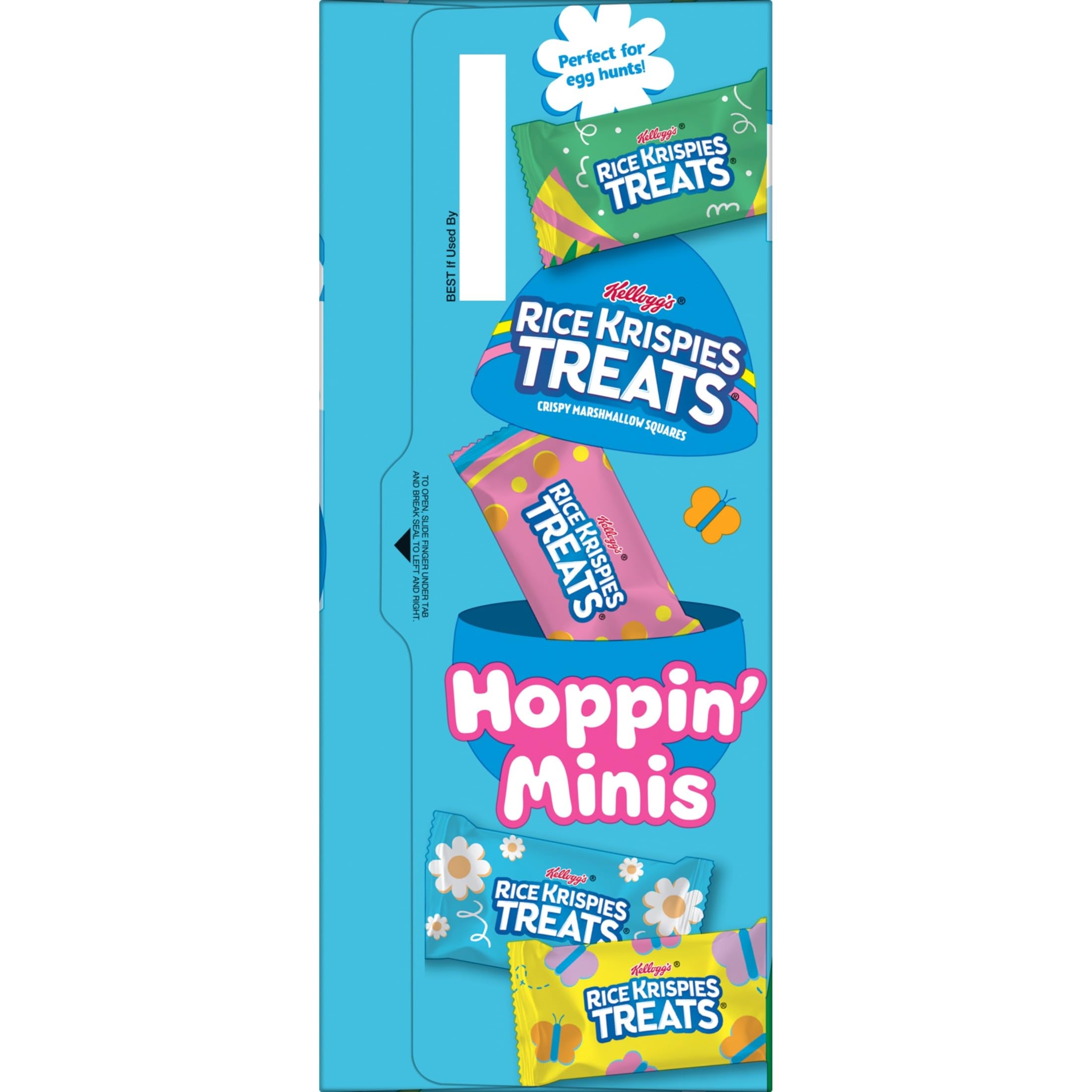 Rice Krispies Treats Crispy Mini Marshmallow Squares, Easter Snacks, Cereal Bars, Original with Colorful Sprinkles, 12.4oz Box (32 Count)