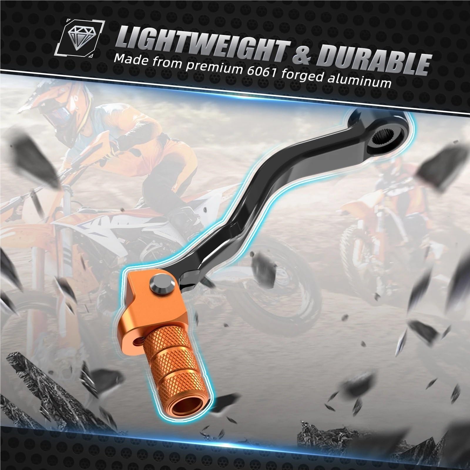 dźwignia zmiany nożna, CNC Fit For KTM 2024 EXC 300 250 XCW 150 250 300 Kuta dźwignia zmiany biegów Dźwignia zmiany biegów składana końcówka SX XC 125 250 300(Black)