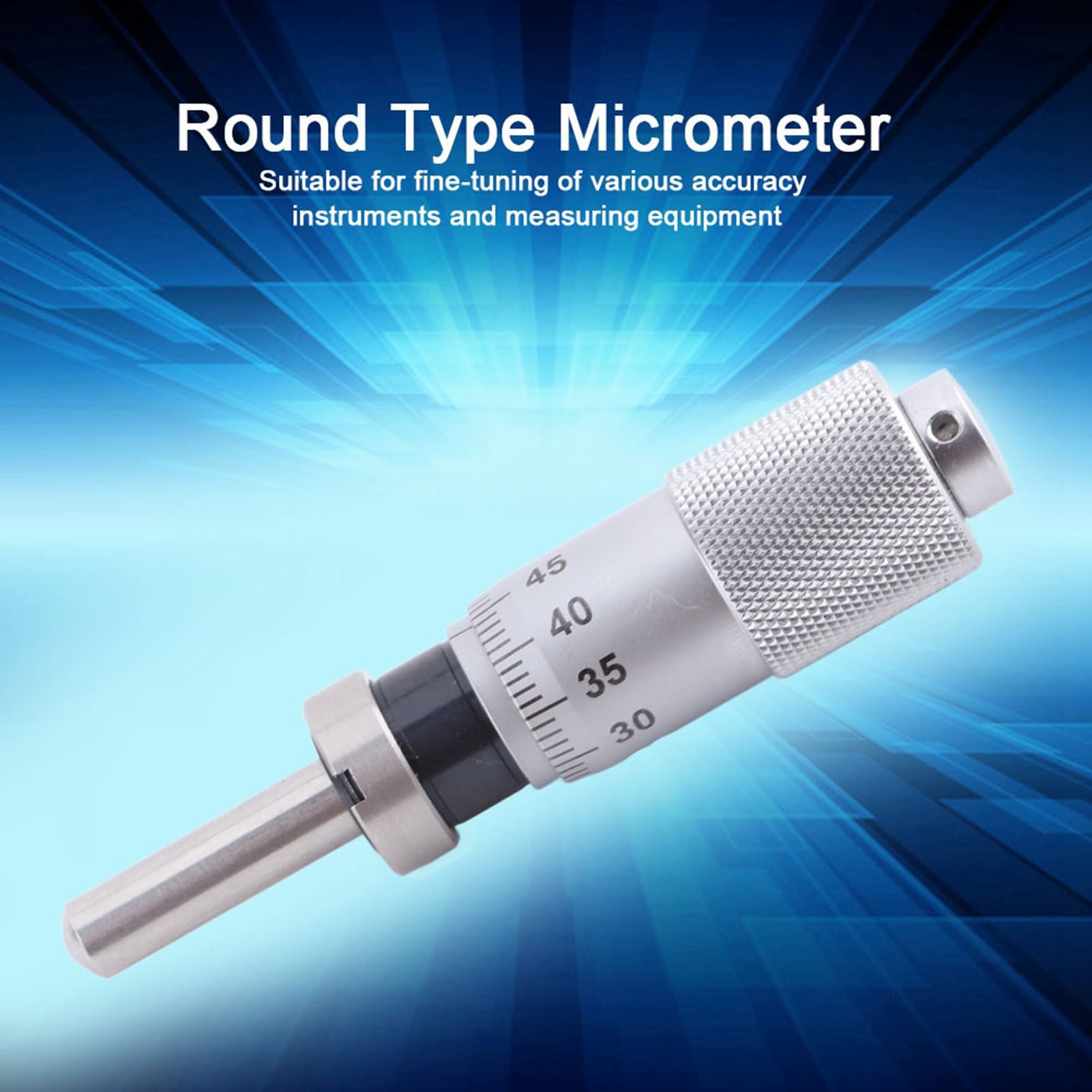 QANYEGN 0?13mm Micrometer Flat Ball Head, Micrometer, Micrometer Head Measure Tool for Fine Tuning of Various Accuracy Instruments (Ball Head with nut)