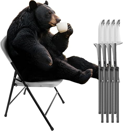 Red Mountain Valley - Paquete de 4 sillas plegables portátiles de capacidad de 440 libras, juego de sillas plegables de plástico HDPE, ideal para