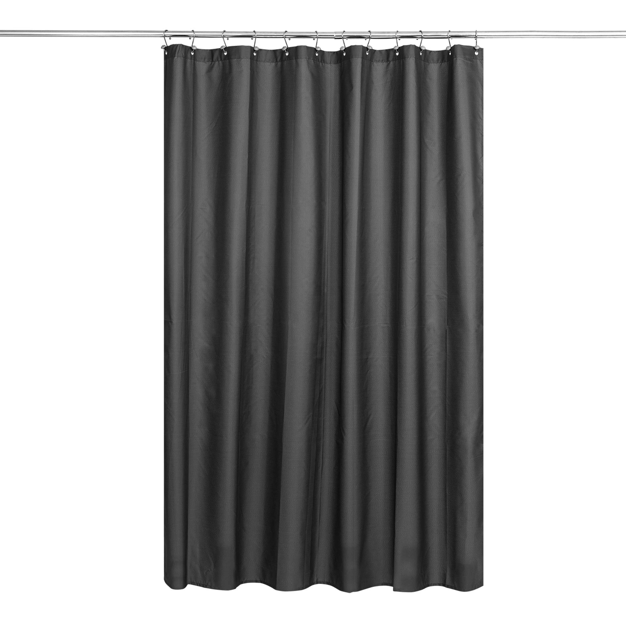 N&amp;Y HOME Fabric Shower Curtain or Liner with Magnets, Graphite Gray