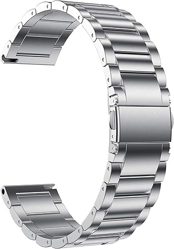Vista 16 de Lamshaw Compatible con AGPTEK Smartwatch Band, correas de repuesto de metal de acero inoxidable para AGPTEK de 1.69 pulgadas (1.693 in)