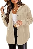 Vista 1 de ZOLUCKY Chaqueta de manga larga con botones para mujer, talla grande, blusas