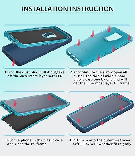 Miniatura 6 de Funda protectora a prueba de golpes para Samsung Galaxy S9 Plus, 6.2 pulgadas (azul claro)