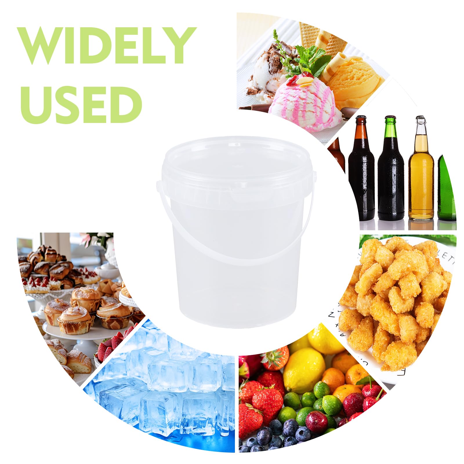 Reusable Cocktail Buckets With Lids Plastic 32oz Cocktail Buckets For ...