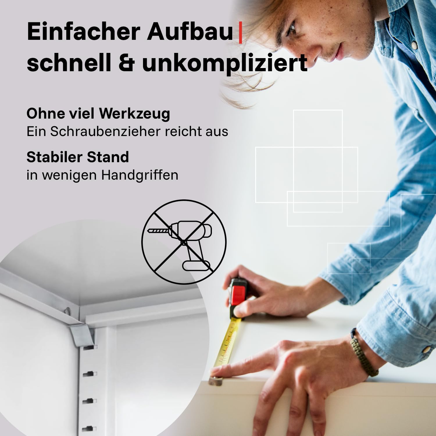 LagerZwei Mehrzweckschrank 185x50x50cm I Metallschrank, 4 Fachböden I Aktenschrank abschließbar I Robuster Allzweckschrank als Spind, Werkstattschrank & Kellerschrank I Stahlschrank anthrazit
