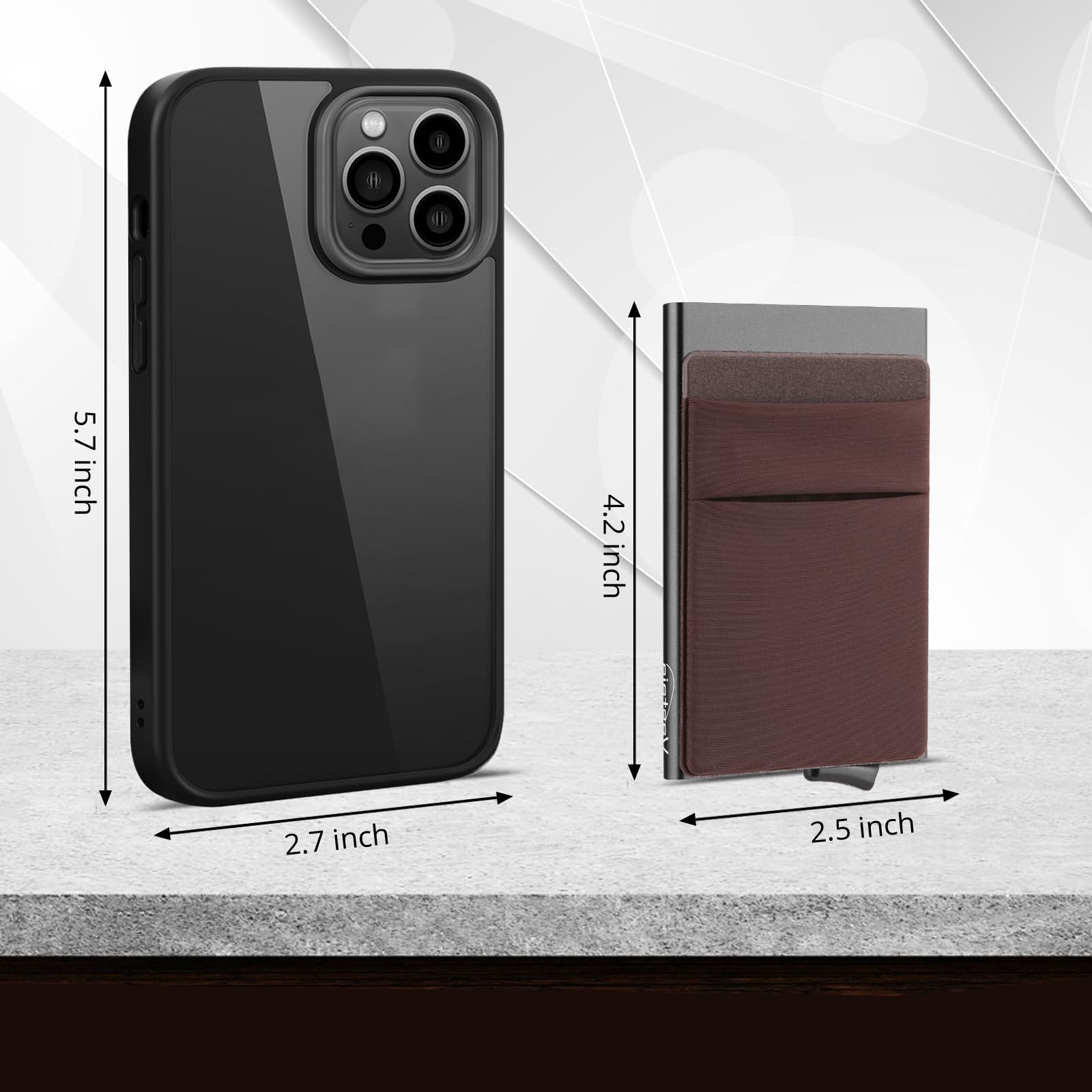 Vastaia Portafoglio da uomo in pelle piccolo con portamonete | Portafoglio da uomo e da donna Slim con protezione RFID | Slim Wallet con scomparto per monete, caffè, Kartenetui-Stil, Minimalista