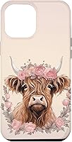 Vista 25 de Funda bohemia para iPhone 16 con diseño de vaca escocesa de las tierras altas, color rosa