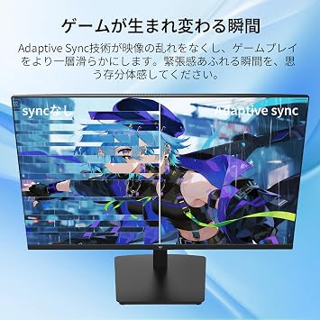 KEY TO COMBAT 24-inch PC Monitor Full HD 1080P 100Hz Refresh Rate HDR10 High Contrast Ratio 4000:1 Adaptive Sync/Blue Light Reduction/Flicker-Free VESA Compatible HDMI 1.4*1/VGA*1 Earphone Jack Tilt