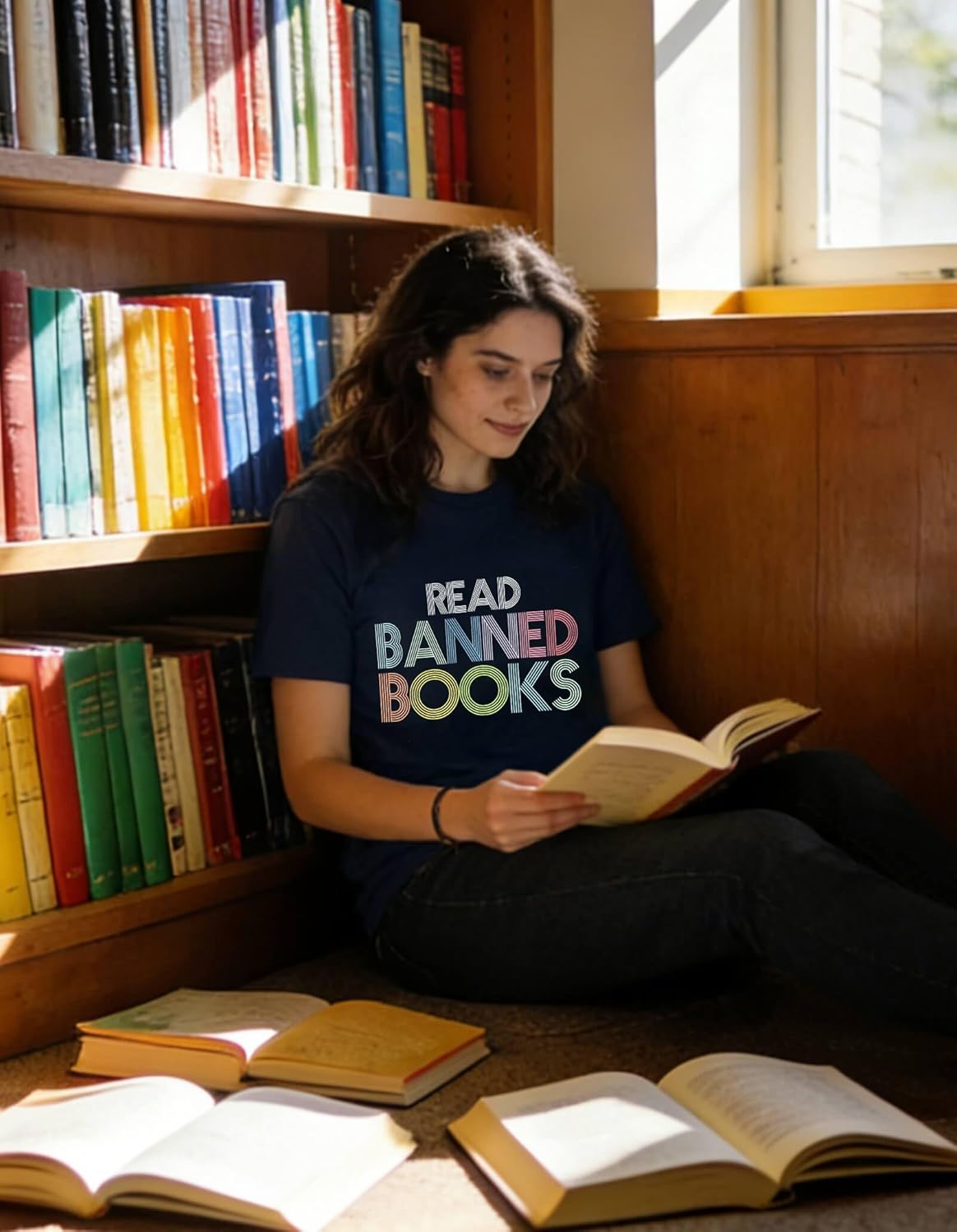 Book Lover Shirts for Women Reading T-Shirt Gifts for Teacher Librarian Readers Bookworms Bibliophile - Image 3